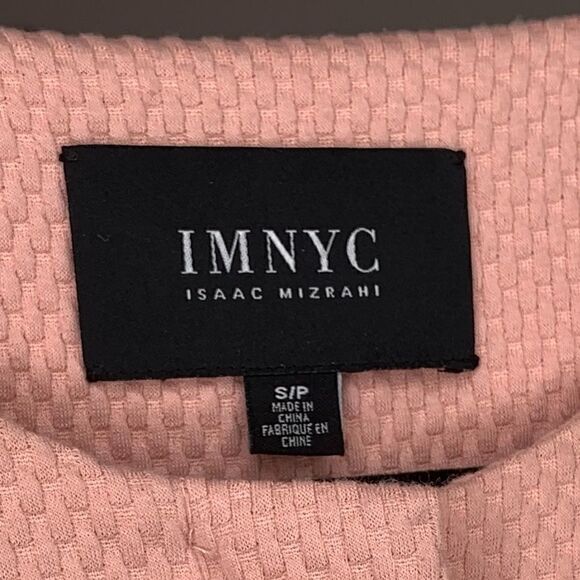 IMNYC Isaac Mizrahi Pink Knit Motorcycle Jacket - Picture 4 of 7